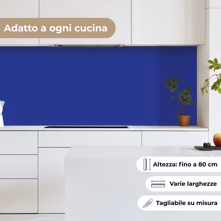 Schienale cucina - Blu - Tinta unita - Blu scuro — 7