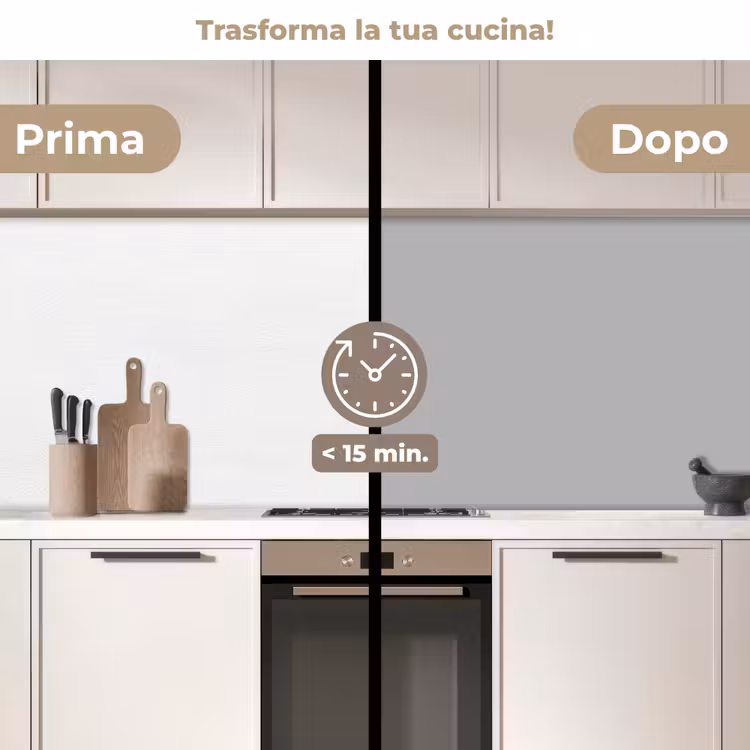 Schienale cucina - Grigio - Stampa a tinta unita — 3