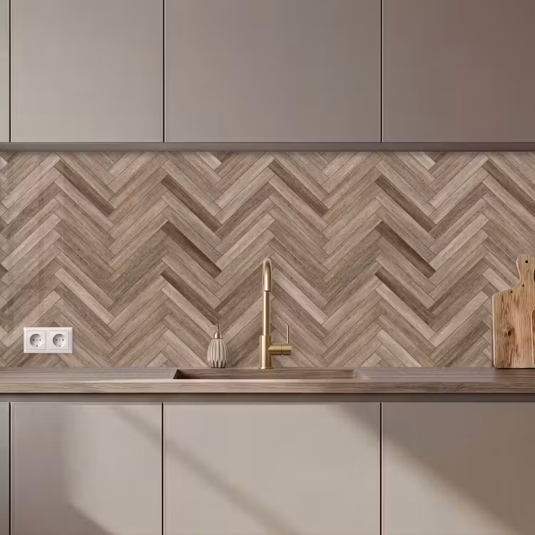 Schienale cucina - Modelli - Legno - Marrone — 1