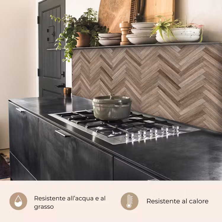 Schienale cucina - Modelli - Legno - Marrone — 5