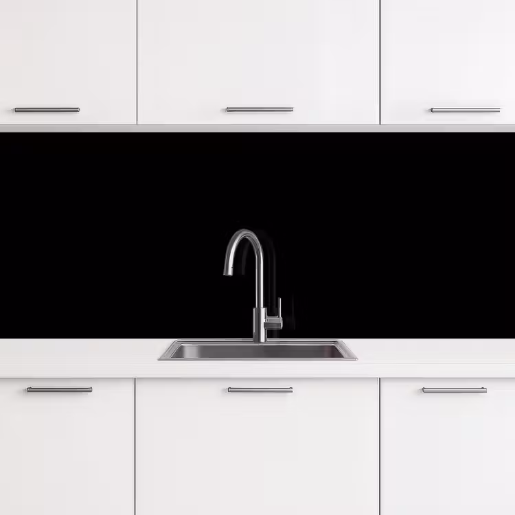 Schienale cucina - Nero - Tinta unita — 4