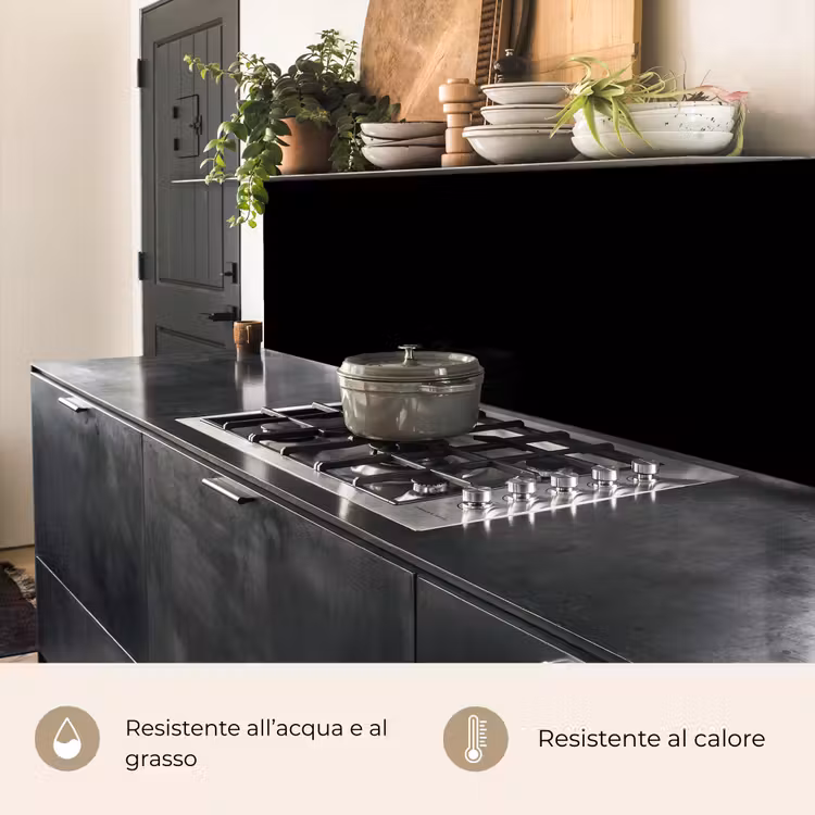 Schienale cucina - Nero - Tinta unita — 5