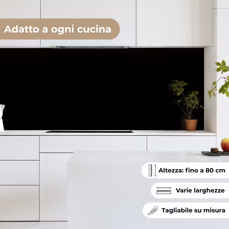 Schienale cucina - Nero - Tinta unita — 7