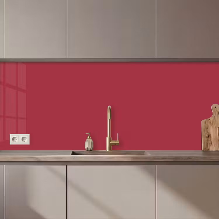 Schienale cucina - Rosso - Tinta unita — 1