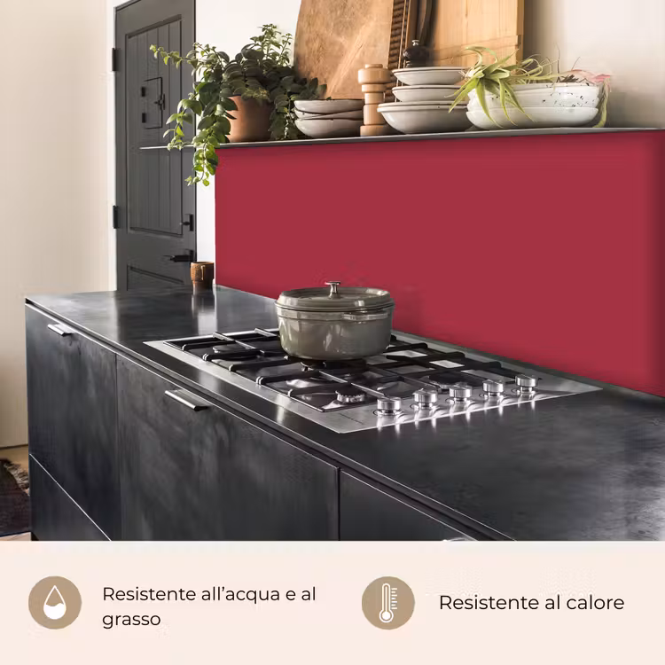 Schienale cucina - Rosso - Tinta unita — 5