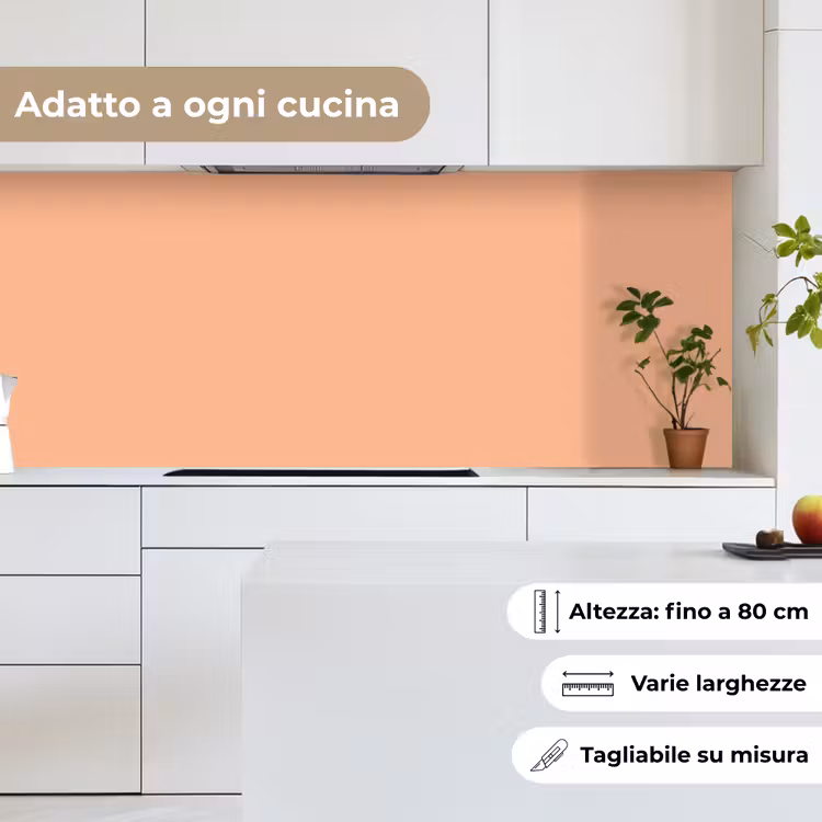 Schienale cucina - Albicocca - Rosa - Pastello - Tinta unita - Colore — 7