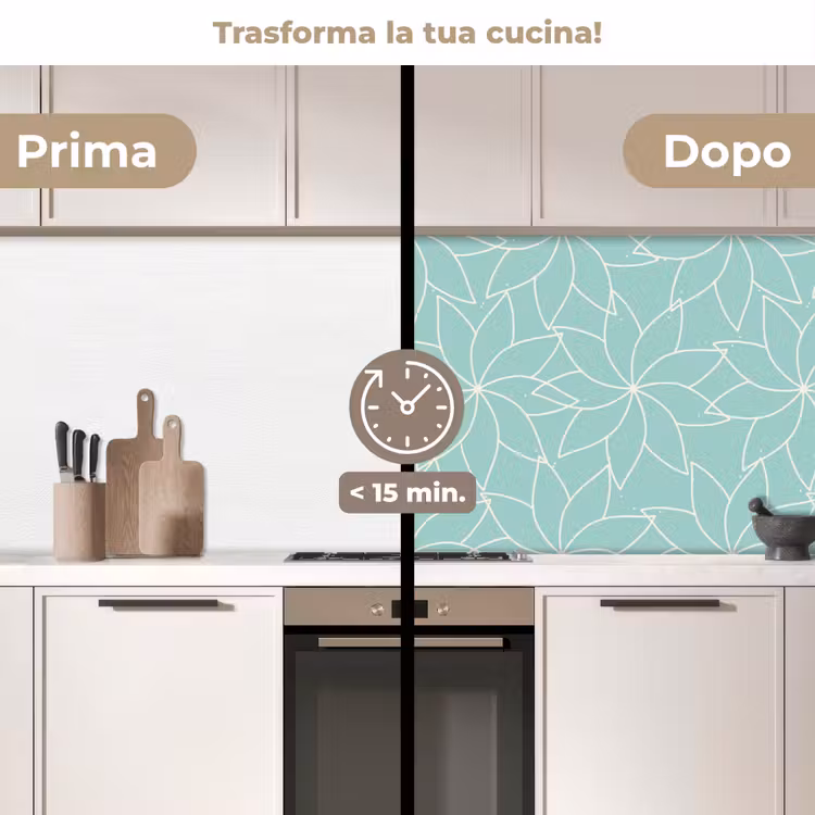 Schienale cucina - Blu - Mandala - Design — 3