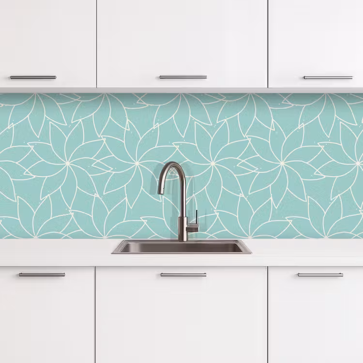 Schienale cucina - Blu - Mandala - Design — 4