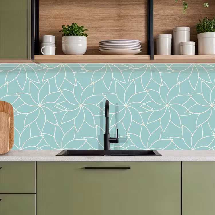 Schienale cucina - Blu - Mandala - Design — 8