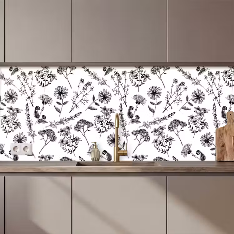 Schienale cucina - Fiori - Erbe - Modelli — 1