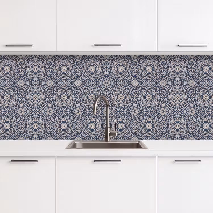 Schienale cucina - Mandala - Blu - Motivo — 4