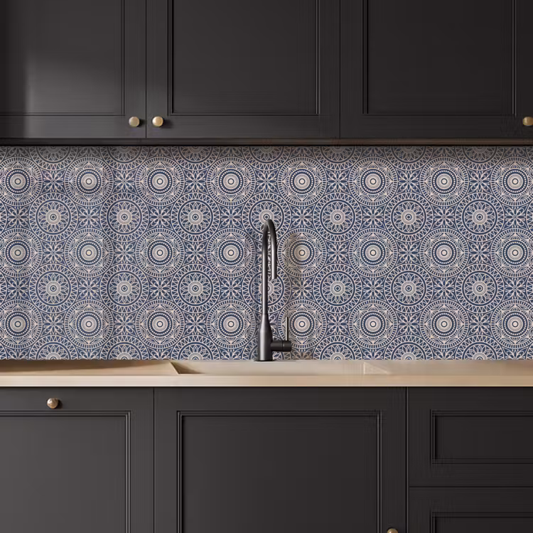 Schienale cucina - Mandala - Blu - Motivo — 6