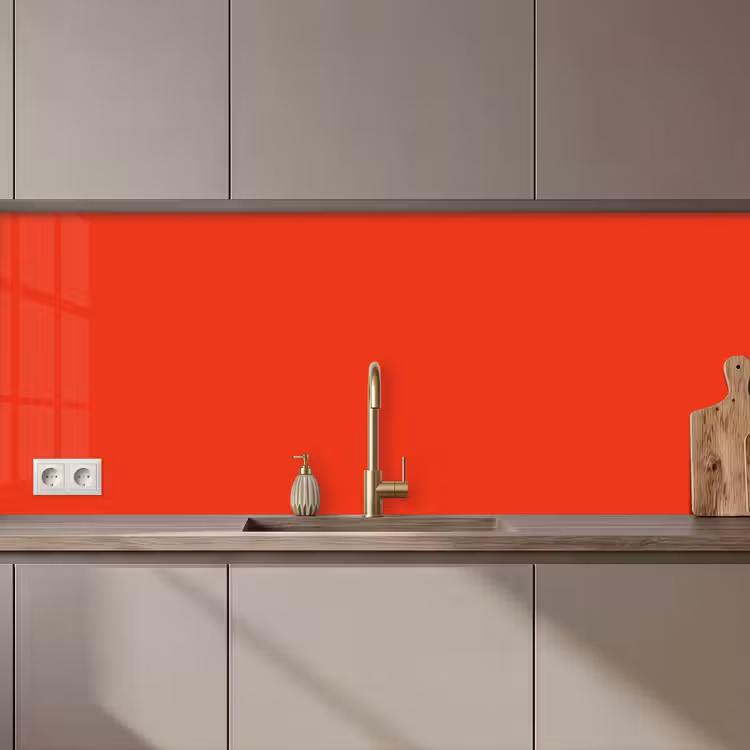 Schienale cucina - Rosso - Colore - Tinta unita — 1