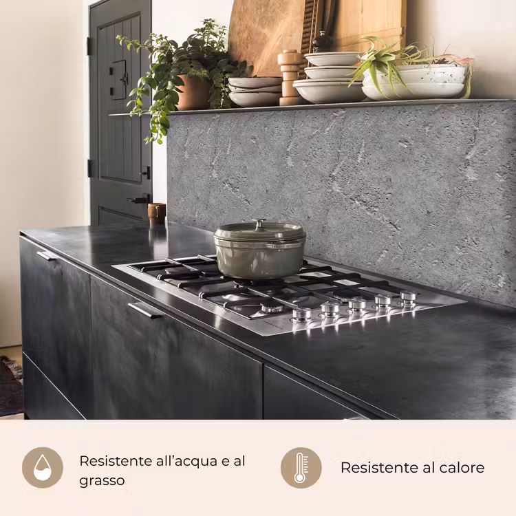 Schienale cucina - Calcestruzzo - Modelli - Pietra — 5