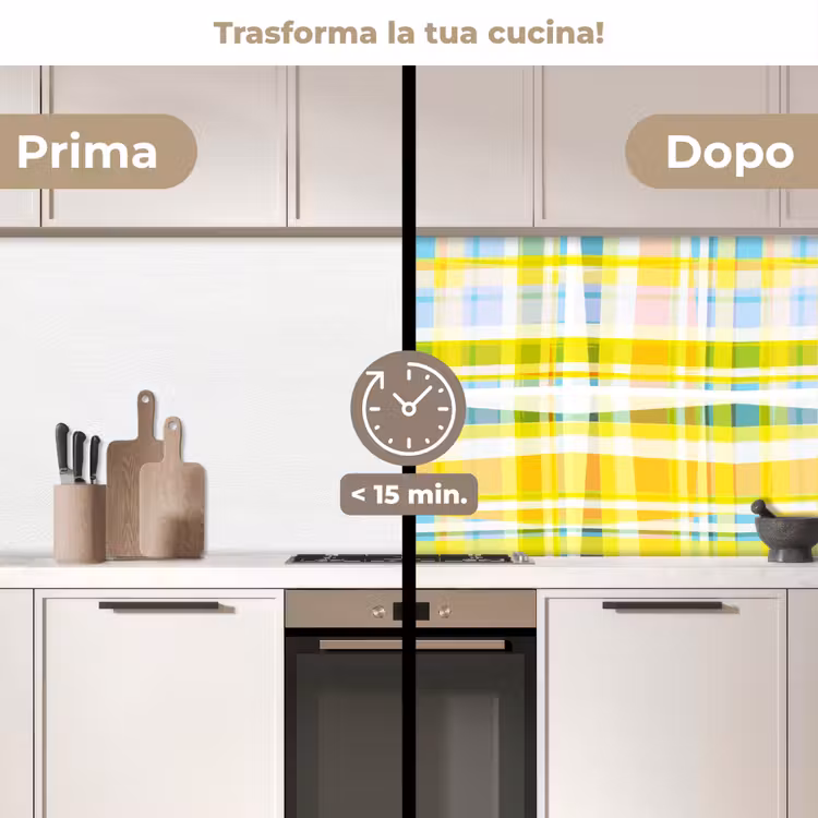 Schienale cucina - Giallo - Modello - Estate — 3