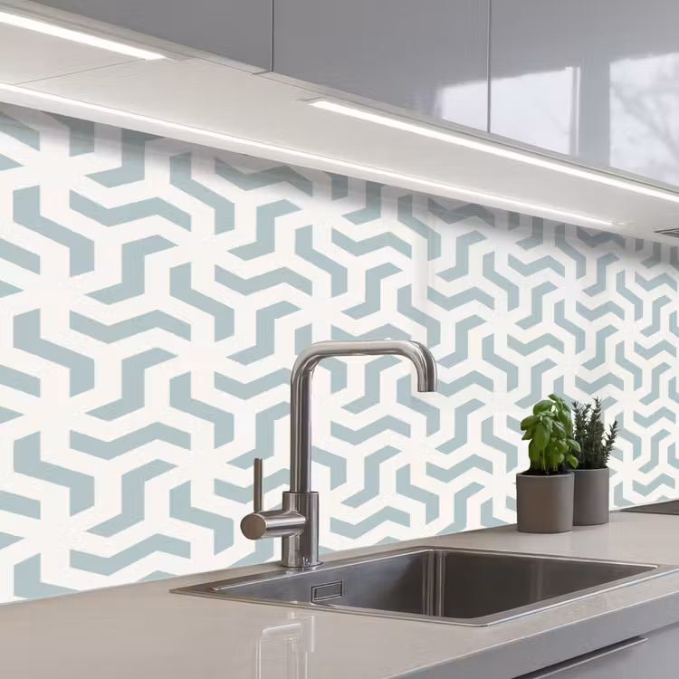 Schienale cucina - Modelli - Astratto - Verde - Geometria — 2