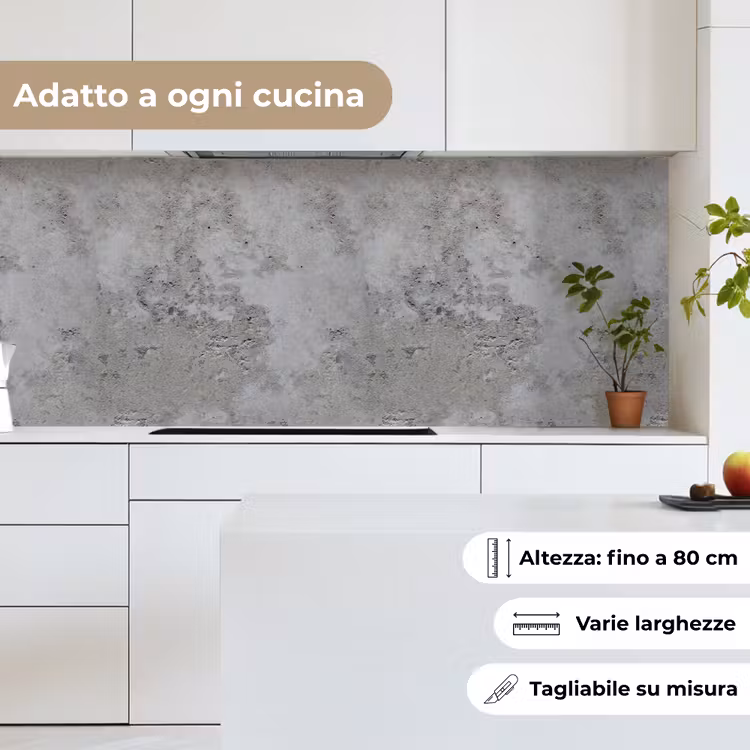 Schienale cucina - Motivo - Grigio - Vecchio - Cemento — 7