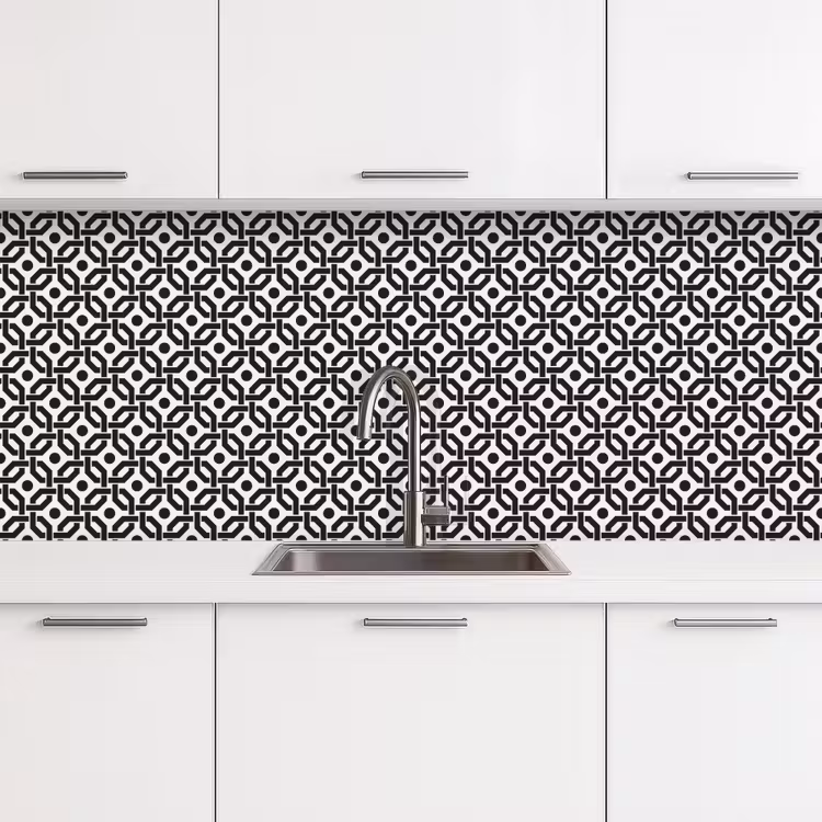 Schienale cucina - Nero - Geometria - Design — 4