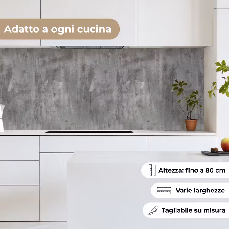 Schienale cucina - Ruggine - Calcestruzzo - Motivo — 7