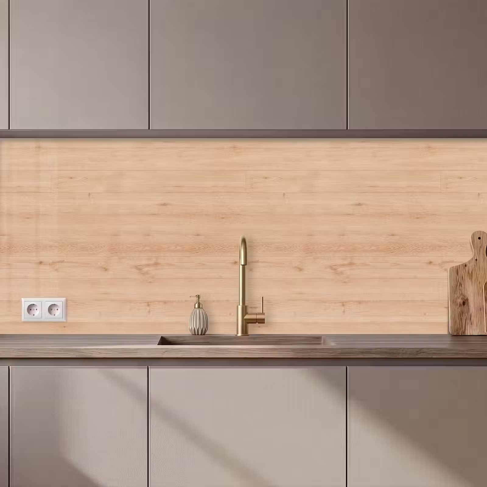 Schienale cucina - Legno - Modelli - Scaffali — 1
