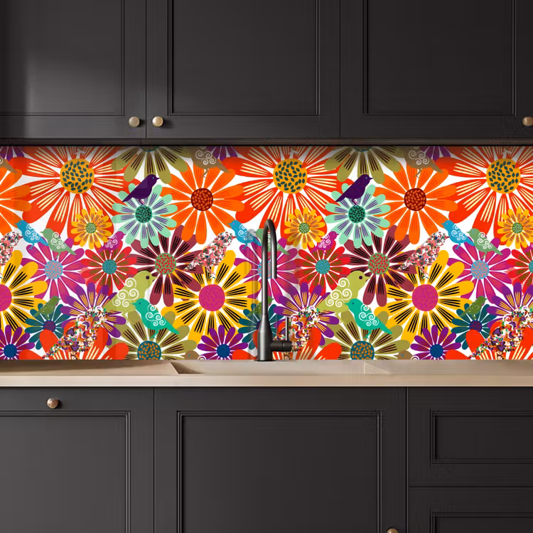 Schienale cucina - Arcobaleno - Fiori - Modelli - Hippie — 6