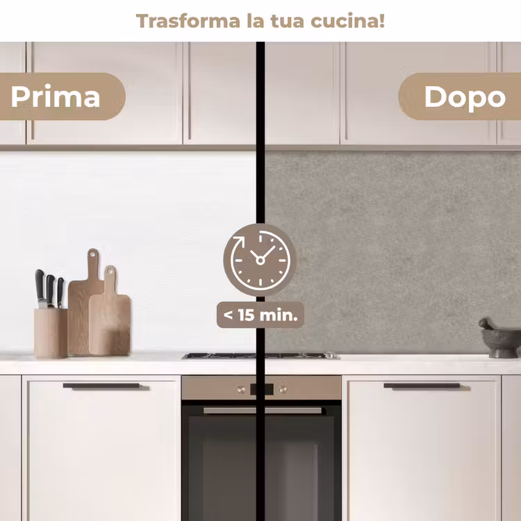 Schienale cucina - Calcestruzzo - Grigio - Modelli - Industriale — 3