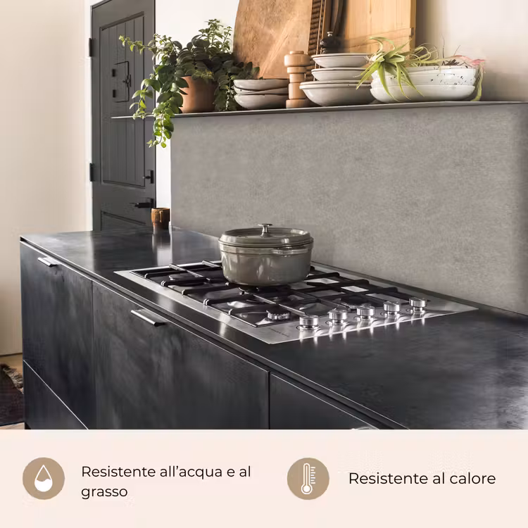 Schienale cucina - Calcestruzzo - Grigio - Modelli - Industriale — 5