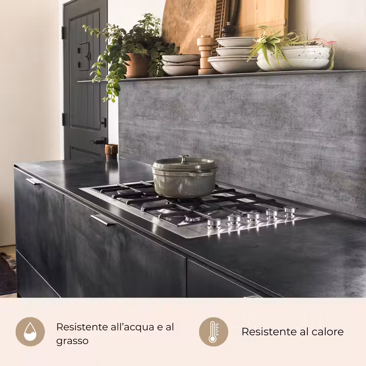 Schienale cucina - Calcestruzzo - Modello - Antico — 5