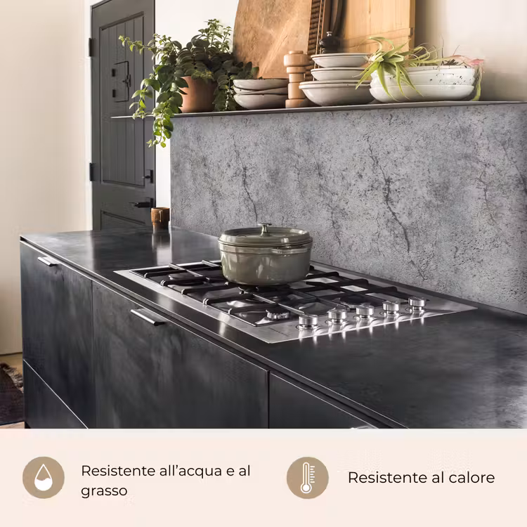 Schienale cucina - Calcestruzzo - Parete - Industriale - Modelli — 5