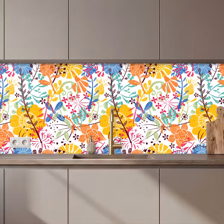 Schienale cucina - Fiori - Piante - Arcobaleno - Modelli — 1