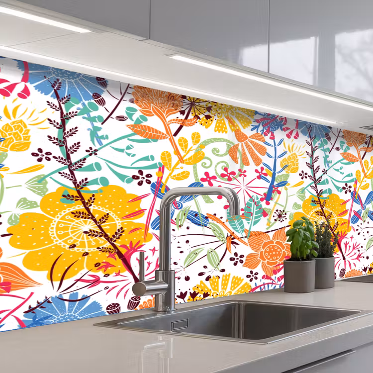 Schienale cucina - Fiori - Piante - Arcobaleno - Modelli — 2