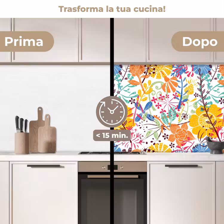 Schienale cucina - Fiori - Piante - Arcobaleno - Modelli — 3