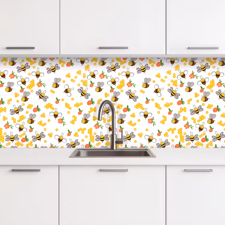 Schienale cucina - Miele - Ape - Fiori - Primavera — 4
