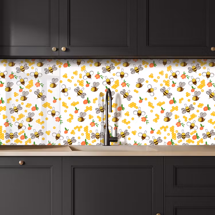 Schienale cucina - Miele - Ape - Fiori - Primavera — 6