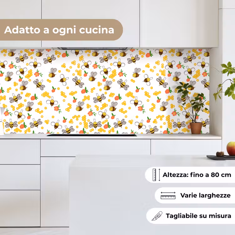 Schienale cucina - Miele - Ape - Fiori - Primavera — 7