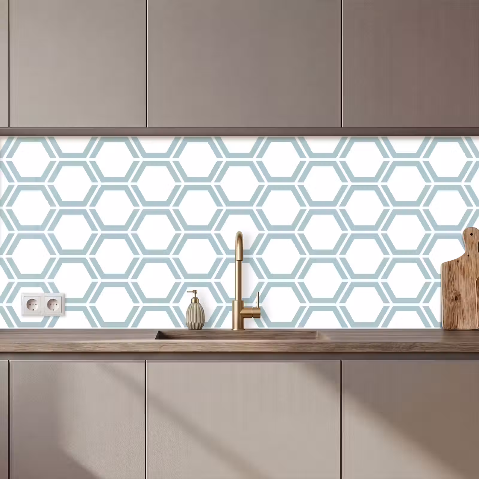 Schienale cucina - Modello - Linea - Design - Esagono — 1