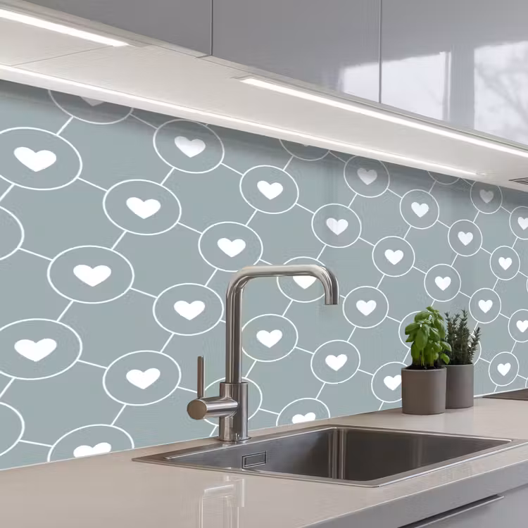 Schienale cucina - Design - Geometria - Motivo - Cuore — 2