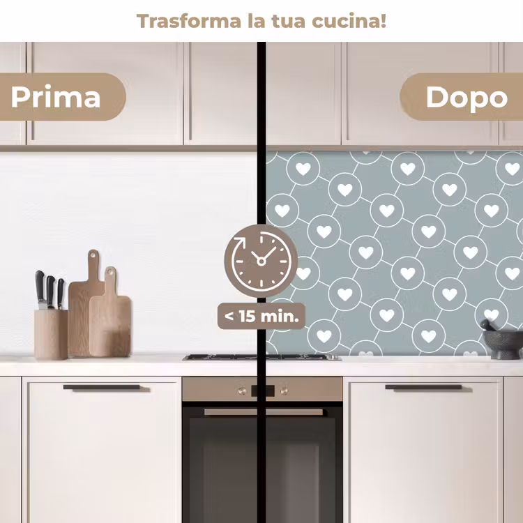 Schienale cucina - Design - Geometria - Motivo - Cuore — 3
