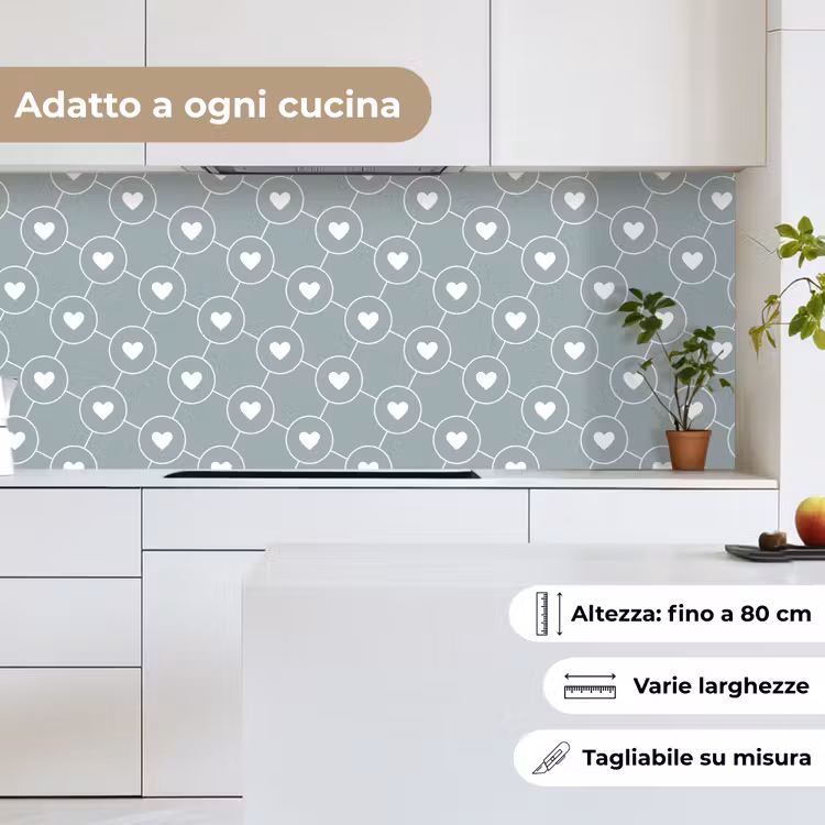 Schienale cucina - Design - Geometria - Motivo - Cuore — 7
