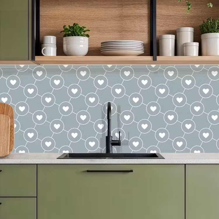 Schienale cucina - Design - Geometria - Motivo - Cuore — 8