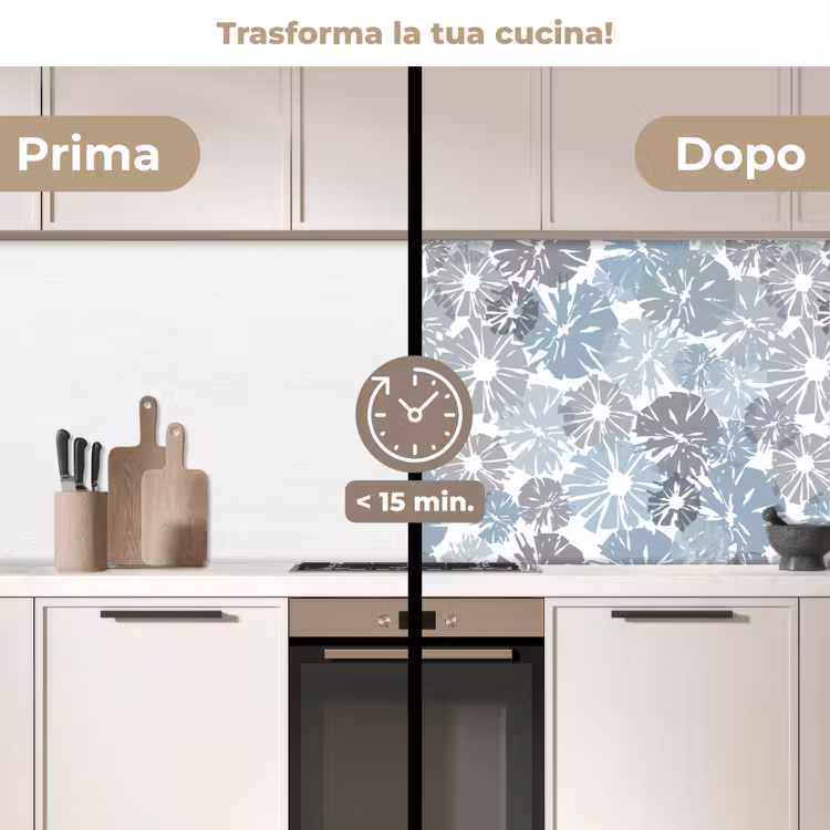 Schienale cucina - Fiori - Astratto - Motivo — 3