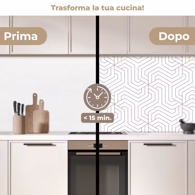 Schienale cucina - Geometria - Linea - Modello — 3