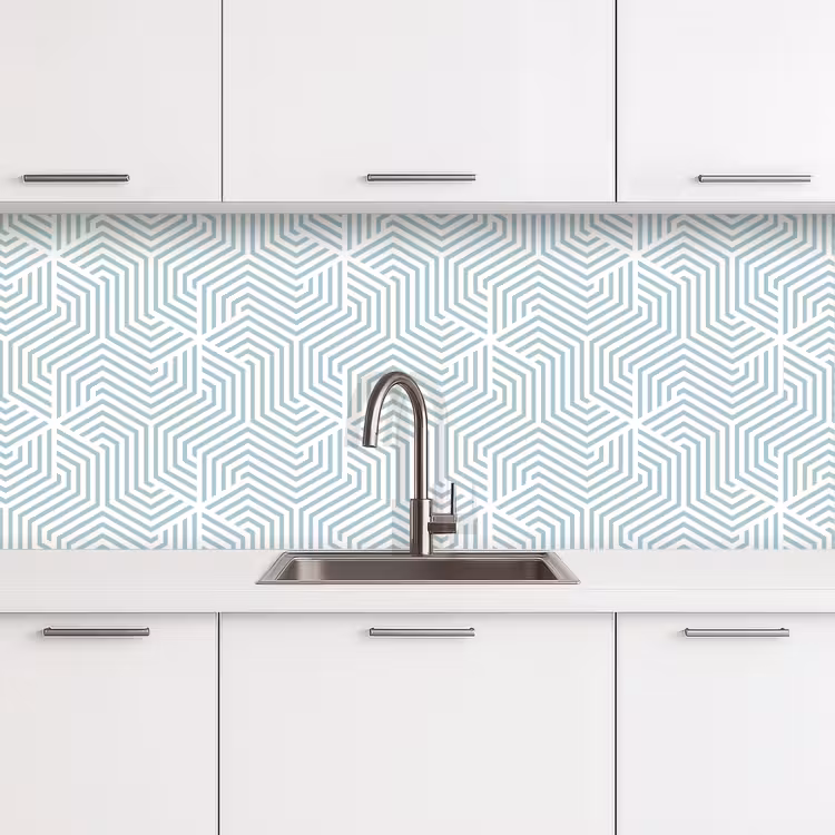 Schienale cucina - Geometria - Linea - Verde - Motivo — 4