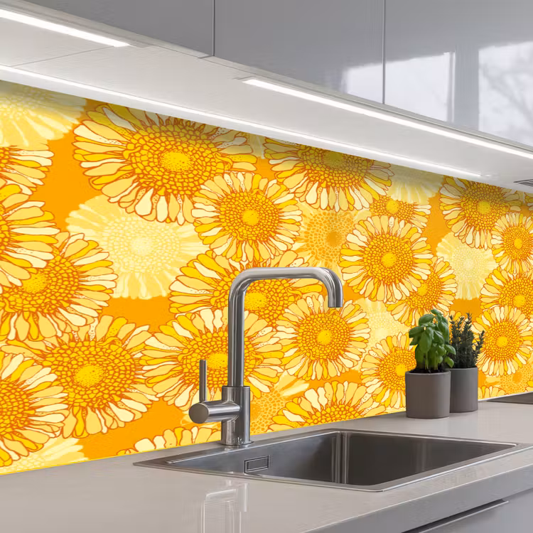 Schienale cucina - Girasole - Estate - Modelli - Fiori — 2