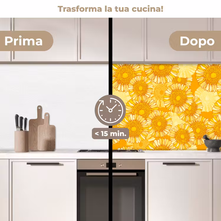 Schienale cucina - Girasole - Estate - Modelli - Fiori — 3
