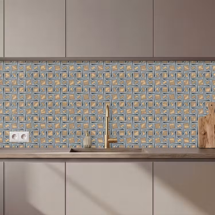 Schienale cucina - Marrone - Modelli - Geometria — 1