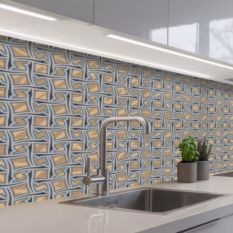 Schienale cucina - Marrone - Modelli - Geometria — 2