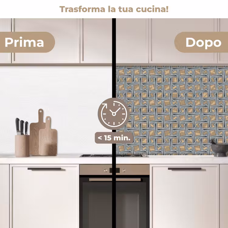 Schienale cucina - Marrone - Modelli - Geometria — 3
