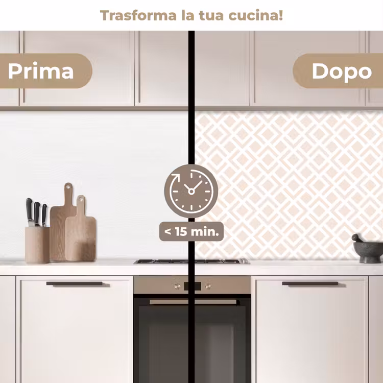 Schienale cucina - Modelli - Astratto - Beige - Geometria — 3