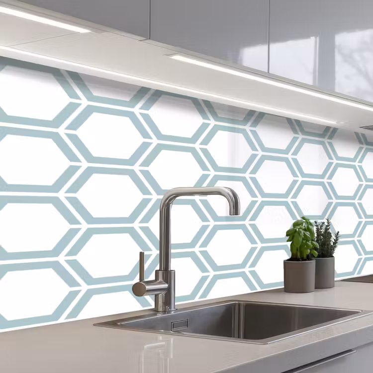 Schienale cucina - Modello - Linea - Design - Esagono — 2